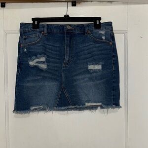 Tinseltown Blue Mini Pencil Skirt for Casual Night Out
